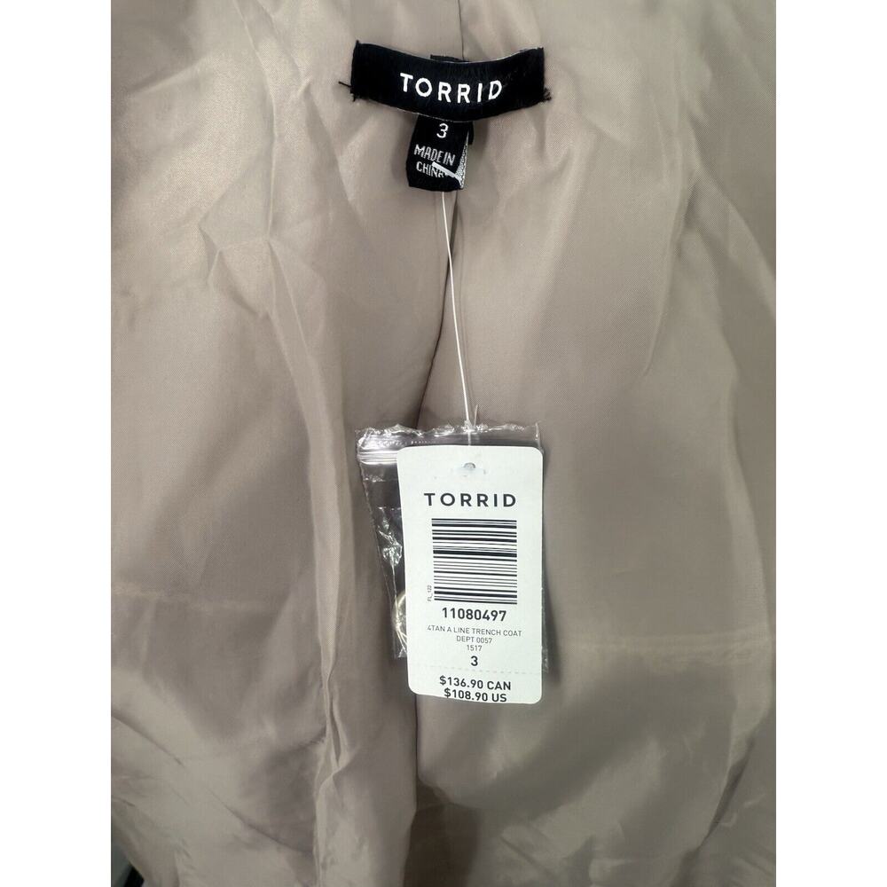 NWT Torrid Tan A Line Trench Coat Size 3. 3x - Picture 5 of 5